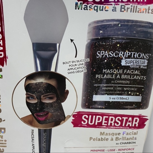 Spa Scriptions Superstar Glitter Mask & Brush - Picture 4 of 4